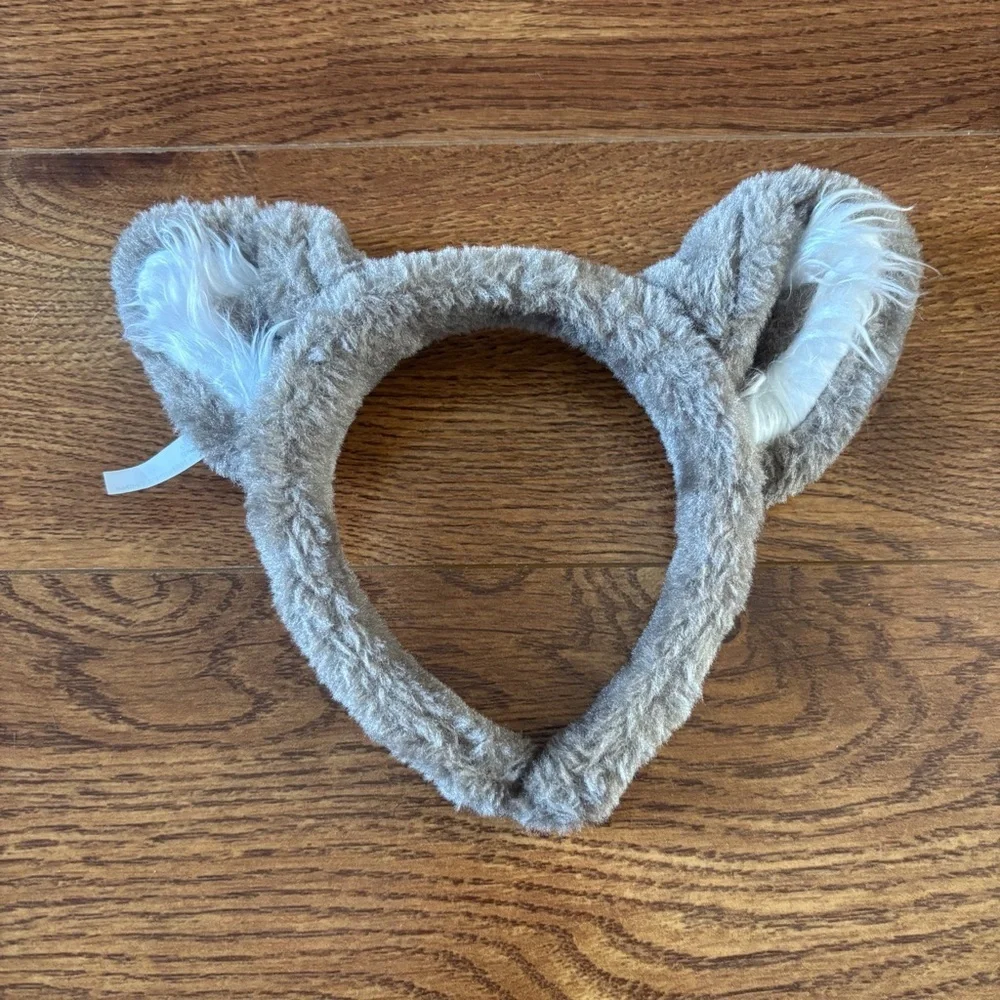 Great Wolf Lodge Fuzzy Animal Ear Headband in Light Taupe